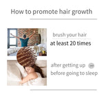 54teeth Bamboo Wood Hair Brush and Scalp Massage Comb - Fine Comb for Hair Growth