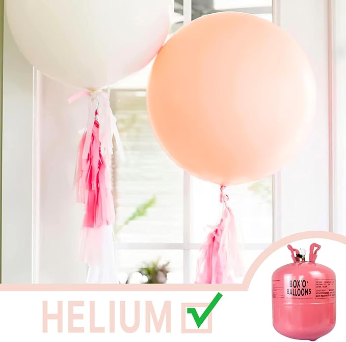 PartyWoo Pale Pink Balloons 4pcs Light Pastel Baby Pink Color | 36 Inch Balloons - Image 5