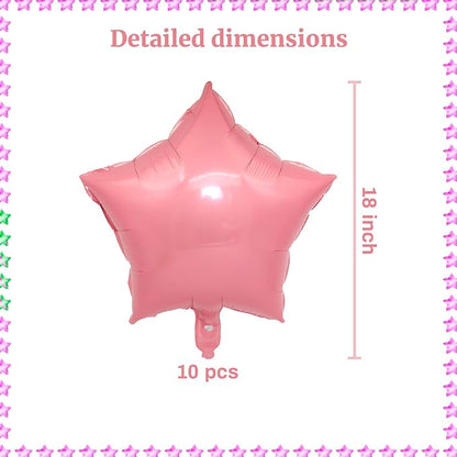 MEETINGU 10PCS 18" Star Balloons Foil Balloons Foil Membrane Balloons Party & - Image 2