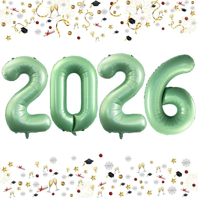 42 Inch 2026 Foil Number Balloons by GOER