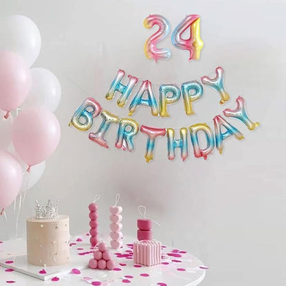 2 Set 20 Pcs Number Balloons 16 Inch Rainbow 0-9 Number Mylar Foil Balloons - Image 8