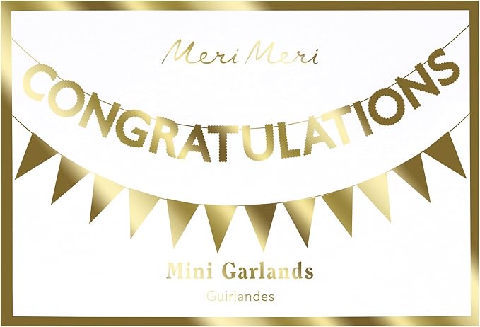 Meri Meri Congratulations Mini Garland Matchbox Banner Set, 2 Unique Strands - Image 2