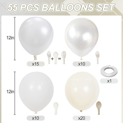 Pearl White Balloons - Image 2