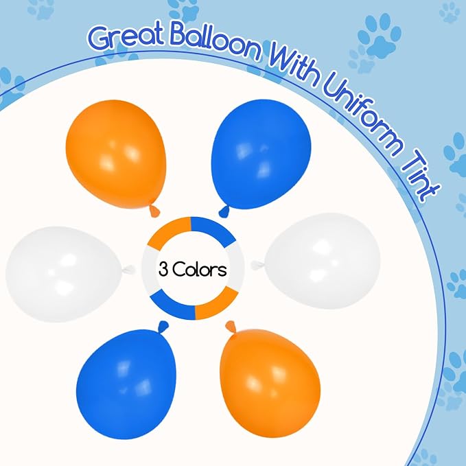 60pcs 12inch Blue and Orange Balloons - Image 3