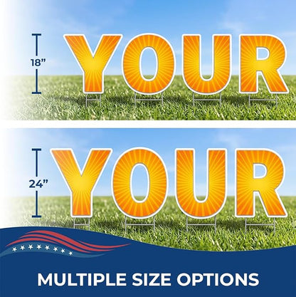 DC Custom Yard Signs with Stakes 18"/24" Personal Yard Letters Made in USA - Image 5