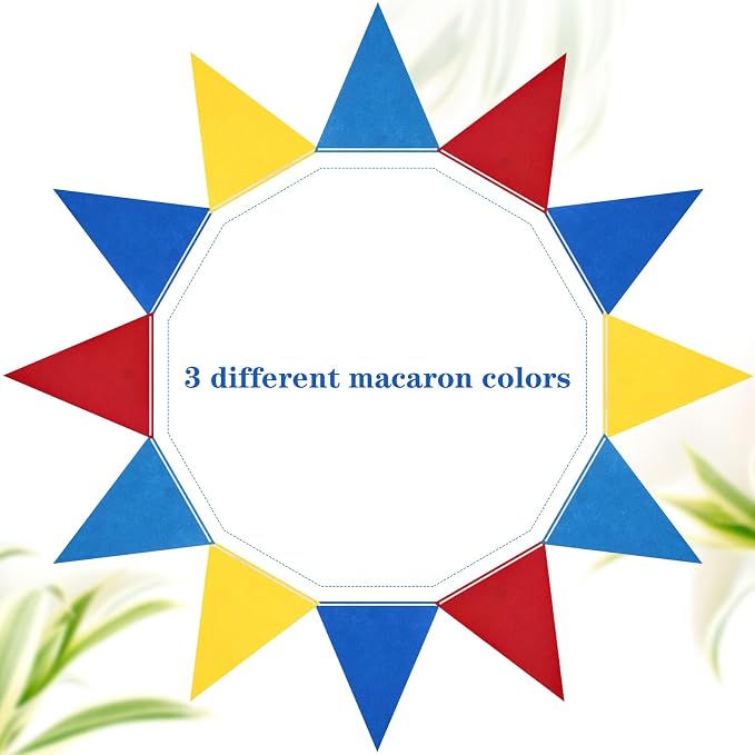 Outus 6 Pack 72 Flags/8.2 ft Rainbow Pennant Banner - Image 3