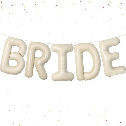 Cream White Bride Balloons 40 Inch Bridal Shower Bachelorette Wedding Balloons by Unknown