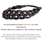 DIGUAN Hollow out Synthetic Hair Braided Headband Hairpiece Women Girl Beauty accessory for Women (Deep Brown)