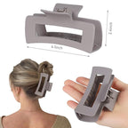 4.1 Inch Large Hair Clips 8 Pcs Square Claw Clips for Thick Hair Big Hair Claw Clips Acrylic Banana Jaw Clips Hair Accessories for Women and Girls -Regular
