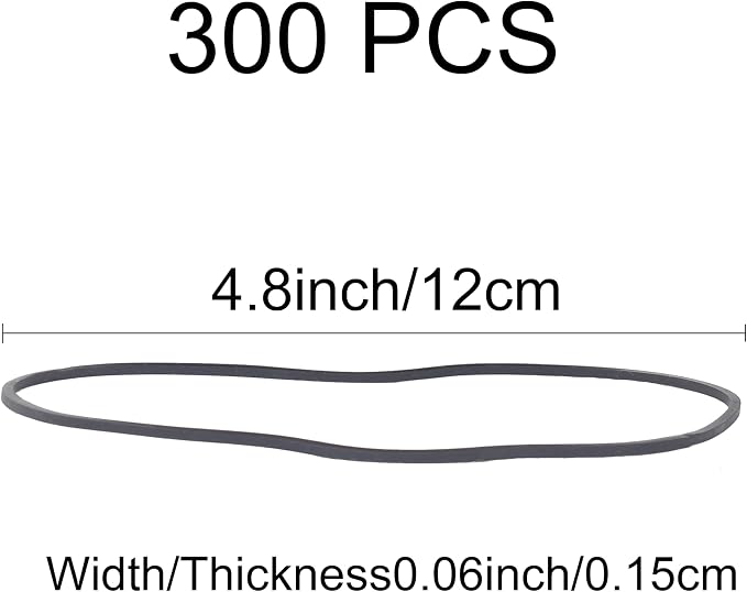 AIWOQI Rubber Bands for Balloon Arches 300Pcs 4.8inch Big Stretchy Long | Black - Image 2
