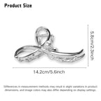 Metal Bow Hair Claw Clips Large Bow Hair Clips Silver Bowknot Jaw Clip for Thin Thick Hair Strong Hold Nonslip Stylish Hair Accessories for Women Girls
