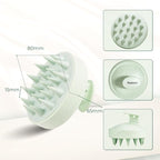 Scalp Massager Brush for Hair Growth – Silicone Scalp Scrubber & Scalp Exfoliator – Manual Scalp Massager Brush for Wet or Dry Use – Hair Massager Scalp Shampoo Brush Tool (Green)