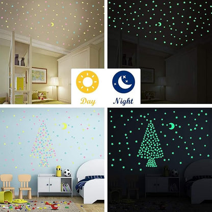 AM AMAONM Glow in The Dark Luminous Stars Fluorescent Noctilucent Plastic Wall - Image 6