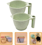 Luxshiny 2pcs Hair Dye Mixing Bowl for Salon Tint Bowl Set Ergonomic Handle Pp Material Easy to Clean