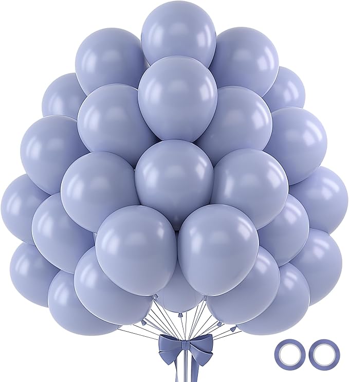 110pcs Dusty Blue Balloons 12 Inch Latex Balloon by BAIBAOXIANG