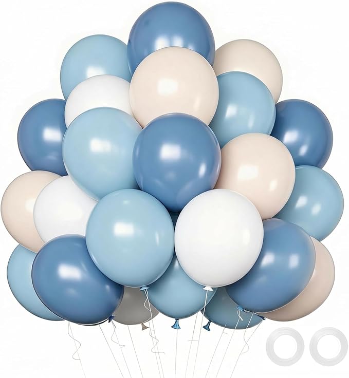 Dusty Blue Balloons 50pcs 12inch by Qmraercu