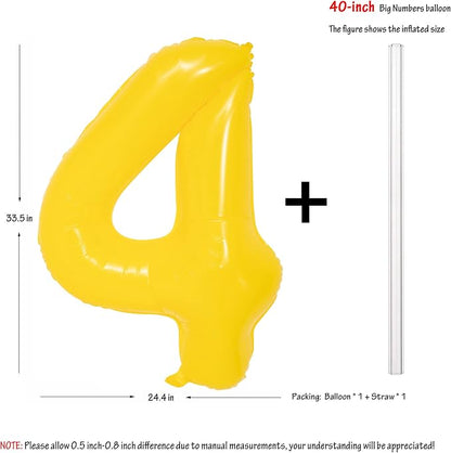 40 In yellow graffiti Number Balloons Helium Foil Mylar Balloon Digital 4 | - Image 2