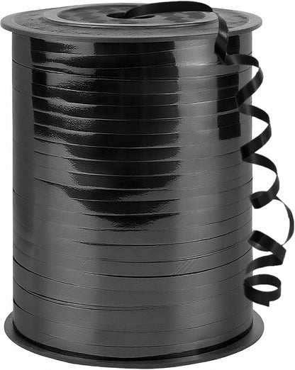 500 Yard Bright Black Curling Ribbon, 1/5" Ribbon Curling by ZJWZSLI