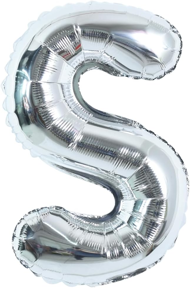TONIFUL 40 Inch Large Silver Letter S Foil Balloons Alphabet Balloons | Giant by TONIFUL