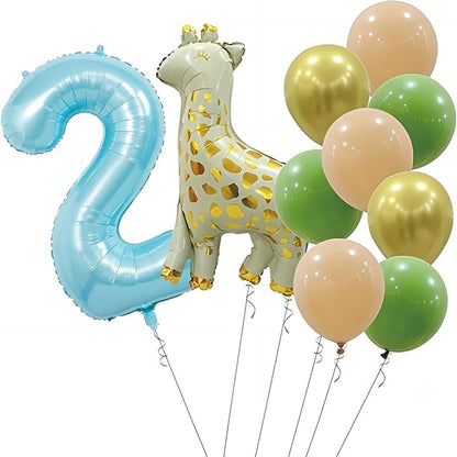 Blue Light Number Balloon, 40 Inch, Party Decorations - Image 7