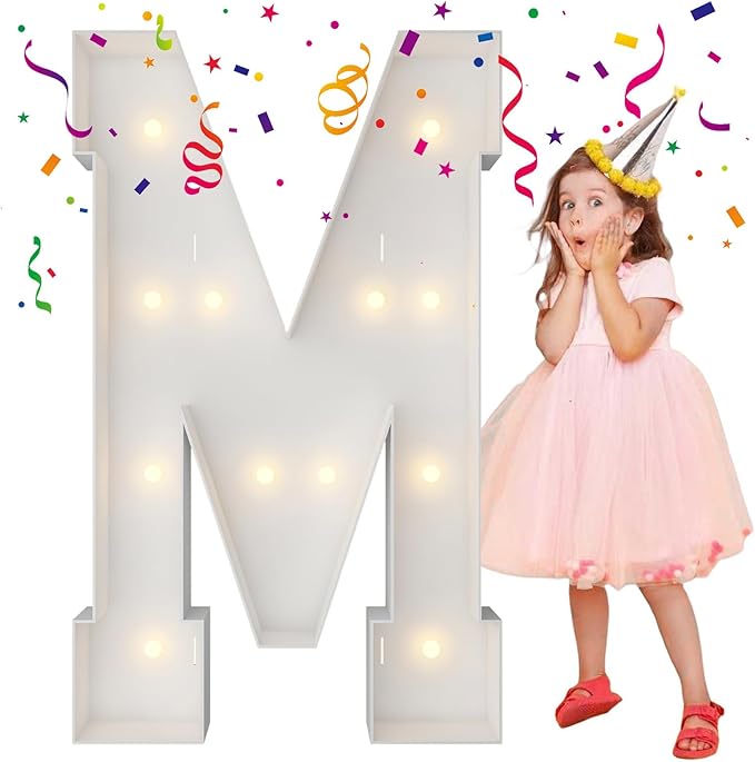 4FT Marquee Light Up Letters, Large Marquee Letters, Big Letter by MerryMosaics