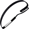 Sweaty Bands Womens Girls Headband - Non-Slip Velvet-Lined Exercise Hairband - Rock Solid Black 3/8-Inch