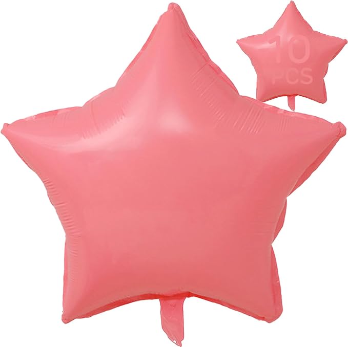 Pastel Pink Star Balloons 18 Inch by VHUWE