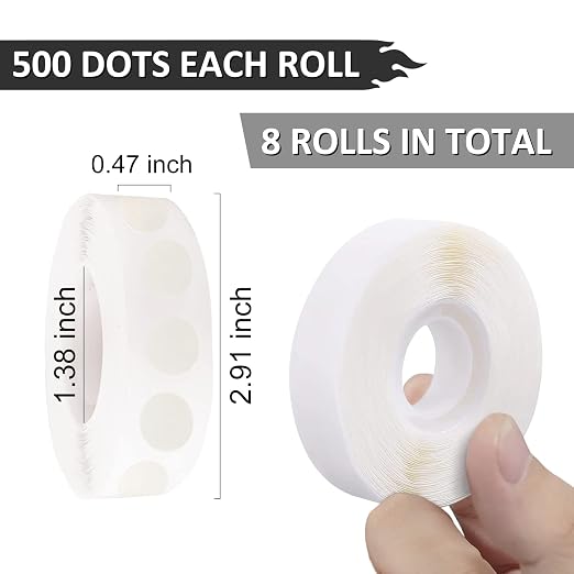 WISYOK 4000 Pcs Glue Points for Balloons, Double-Sided | Adhesive Dots for Craft - Image 2