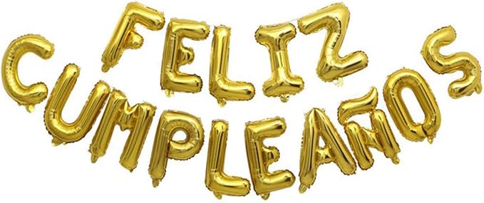 Letter Balloons Feliz Cumpleanos Gold Balloon Happy Birthday Balloons Birthday by ZHENGYE