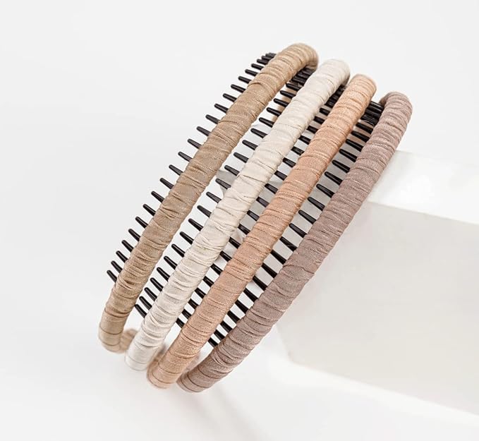STHUAHE4PC Multicolor Protection Resin Teeth Comb Hair Hoop Hairband Headband Hair Accessories by Beauty hair (Fashion Headband)