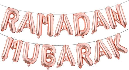 16inch Rose Gold Eid MUBARAK Foil Balloons Party Decoration Supplies Ramadan by REIANS