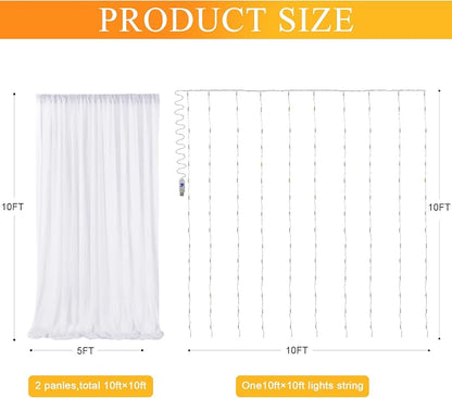 Fomcet Tulle Backdrop Curtains - Image 2