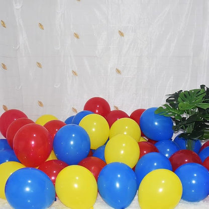 300 Pack Blue Red and Yellow Balloons - Image 3