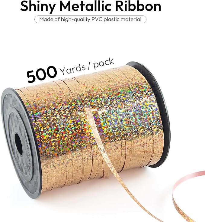500 Yards Curling Ribbon for Gift Wrapping, 3/16" Balloon String for Christmas - Image 2