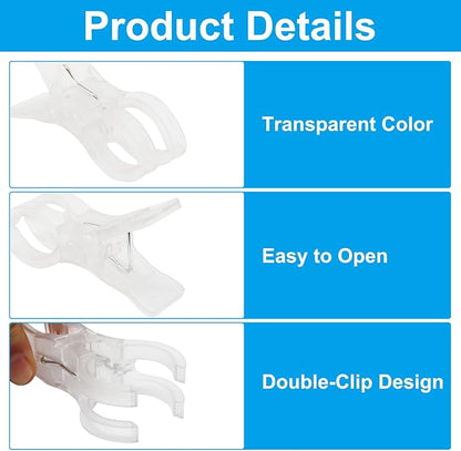 Large Balloon Arch Clips, 10 Pack, 3.54 Inch, Transparent | Plastic Backdrop - Image 3