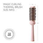 Magic Curling Round Brush (1.3 Inch) - Non-electronic, Self-Standing Round Quick Styling Brush, Great Blowout, Ceramic Coated/Ionic Thermal Barrel,Blowout Volume, Wave Styler, Volumizer