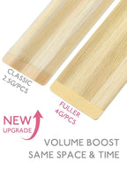 WENNALIFE Fuller Tape in Hair Extensions Human Hair, 20 inch 20pcs 80g Light Blonde Highlighted Golden Blonde Remy Hair Straight Tape in Extensions Skin Weft Tape Ins Extensiones De Cabello Humano