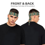 Men's Women Sports Sweatband, Multi Style Long Head Ribbon for Running Fitness Spa, Cool Tribal Navajo Aztec Geometric Ethnic Pattern Headwear Head Accessories