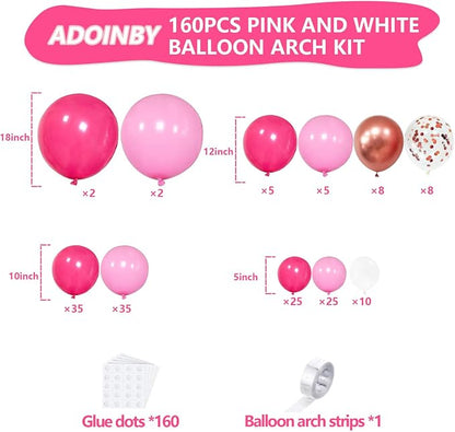 Pink Balloons Arch Kit, Princess Theme, Engagements, Galentine's Day, - Image 2