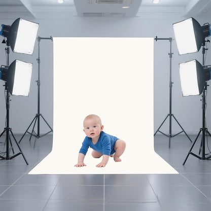Ivory Photography Backdrop for Photoshoot, Fabric 3x5ft | Versatile Studio - Image 2