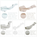 MEEDEE Neutral Tones Hair Accessories 100 Pack - Soft, No-Crease Elastic Hair Ties, Knotted for Pony Tails and Yoga, Ouchless and Stretchy Ribbon Bracelets for Women