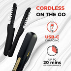 YA-MAN SPA Styler® Cordless Volume + Smooth - Cordless Styling, Reimagined. Hybrid Hot Brush + Flat Iron