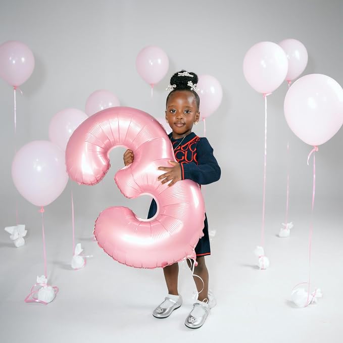 40 Inch Pink Number 9 Foil Balloon - Image 5