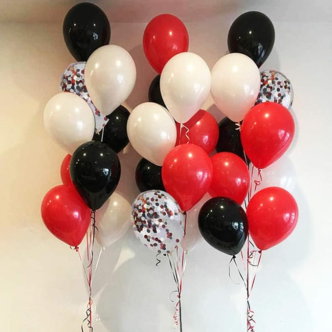 62Pcs Red and Black Balloons Kit - Image 7