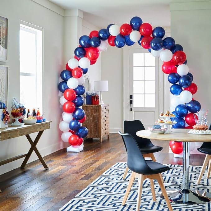 Voircoloria 66pcs Red White Blue Latex Party Balloons, 12inch | - Image 5