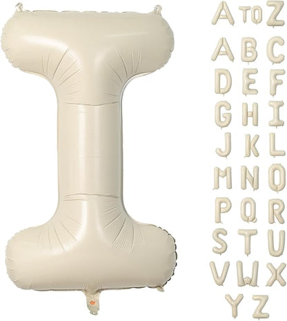 Biapian 40 Inch Letter I Balloon, Giant Cream Foil, Big Single Alphabet A-Z by BIAPIAN