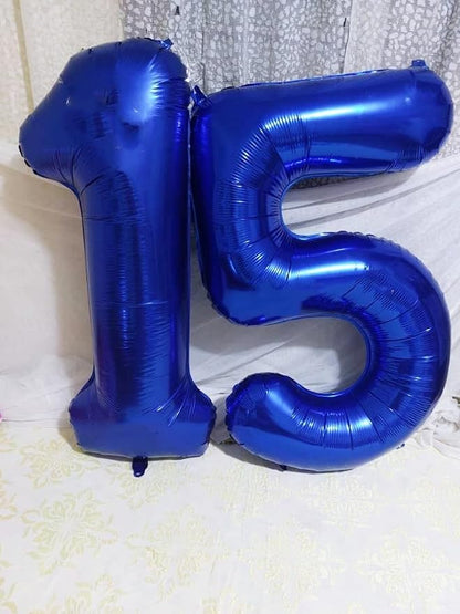 Number Balloons Navy Blue Number 6 - Image 4