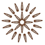 25 Pieces 2.8 Inch Large Snap Hair Clips No Slip Metal Clips Hair Barrettes for Women Hair Pins Hair Accessories Salon Supplies (Brown)