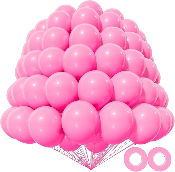 200pcs Pink Balloons 5 Inch, Small Mini Latex Balloons by Kawkalsh