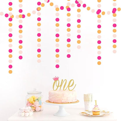 Hot-Pink Burnt-Orange Fall Party-Decorations Garland - 64Ft Birthday Baby - Image 5